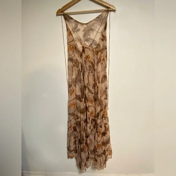Free People Sheer Floral Beaded Slip Dress Size S - Picture 3 of 12